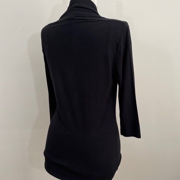 Grace Elements sz sm knit top zipper accent black - Picture 6 of 9